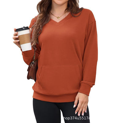 Blusa Larga de Manga Larga para Talla Grande - Otoño e Invierno - Image 6