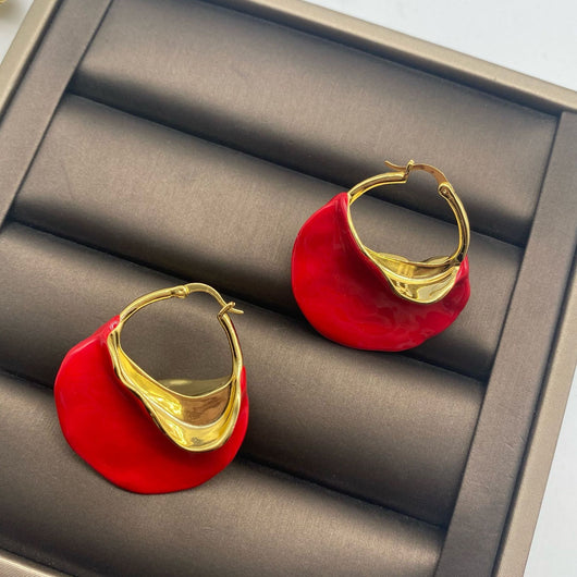 Aretes Retro Grandes Estéreo para Mujer - Image 12