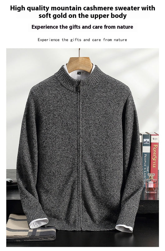 Abrigo de Cuello Alto en Cashmere para Hombre - Otoño e Invierno - Image 10