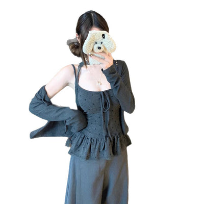 Cardigan Elegante con Camiseta Integrada - Image 5
