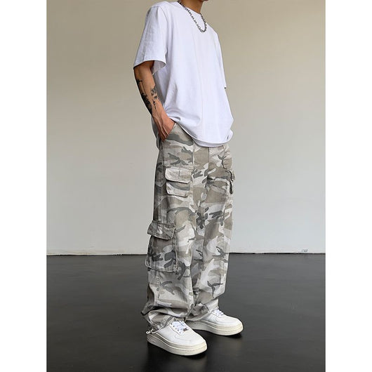Pantalones Slim Drapeado de Corte Recto Estilo Urbano - Image 4