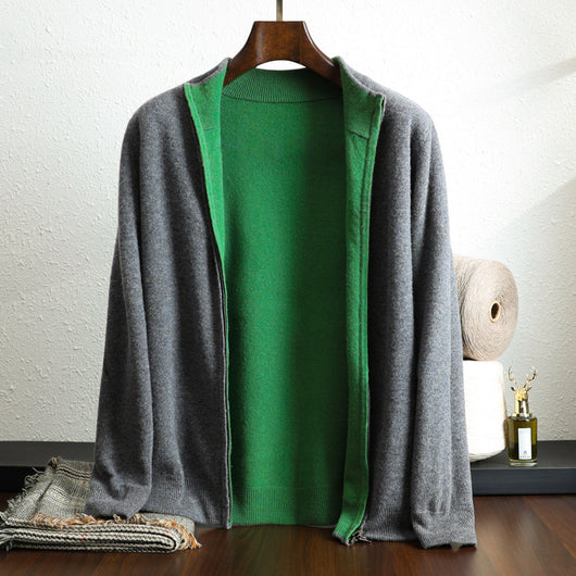 Cardigan de Lana con Cierre Zip Manga Larga - Image 6