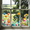 Pegatina Decorativa de Vidrio con Flores y Plantas