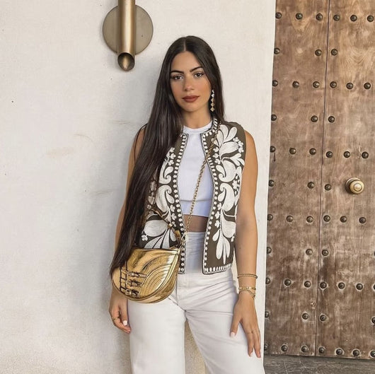Chaleco Bordado sin Mangas para Mujer - Estilo Europeo y Americano - Image 16