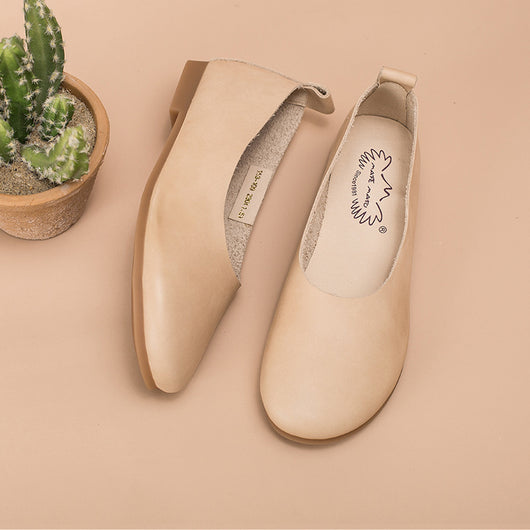 Zapatos Planos de Cuero Vacuno para Mujer - Diseño Minimalista - Image 9