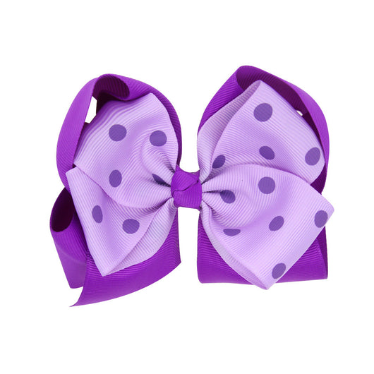 Clip Decorativo Infantil de Dos Capas con Lunares y Moño - Image 4