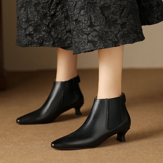 Botines Ejecutivos de Tacón Kitten Puntiagudo - Comodidad Diaria - Image 12
