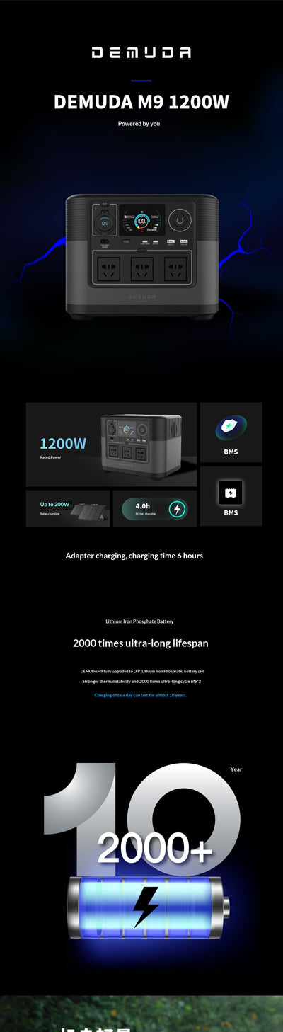 Estación de Energía Portátil 1200W con Batería LiFePO4 de Alta Capacidad - Image 8