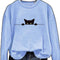 Blusa Suelta de Manga Larga con Diseño Estampado