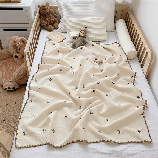 Manta de Siesta Orgánica con Bordado Infantil - Image 7