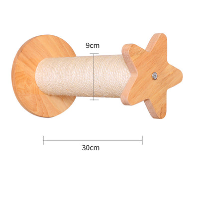 Plataforma Rascadora de Madera Maciza para Gatos con Tablero de Sisal - Image 13