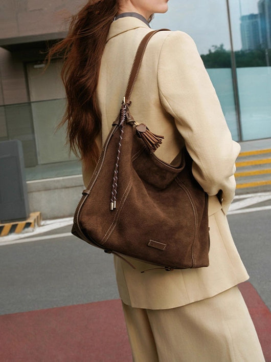 Bolso Crossbody Vintage de Ante Aterciopelado - Gran Capacidad para Otoño e Invierno - Image 12