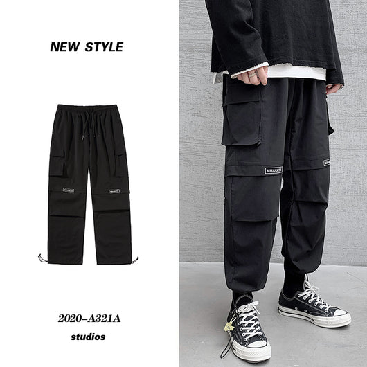 Pantalones Overol Hombre Plus Talla Grande Pierna Ancha Hip Hop Casual Verano - Image 3
