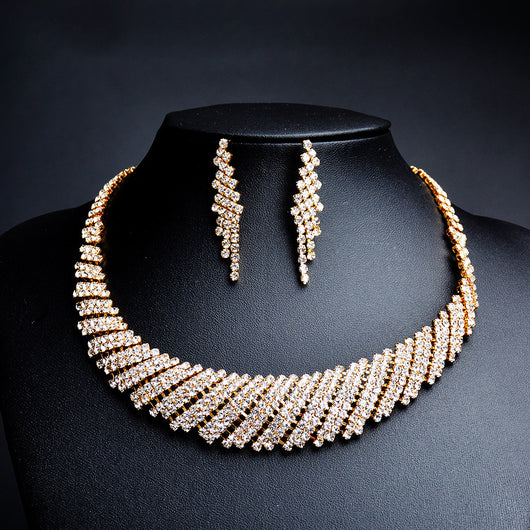 Collar de Novia Oro 18k con Cristales - Diseño Europeo - Image 9