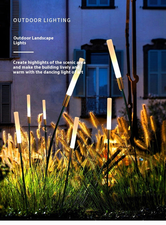 Lámpara Solar para Jardín con Diseño de Juncos - Image 9