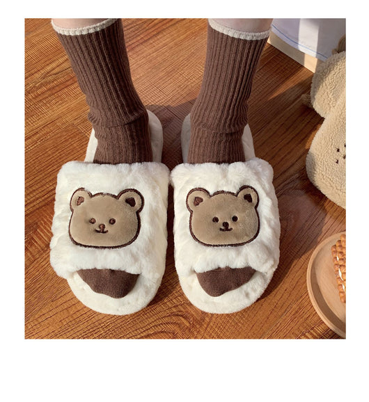 Pantuflas Cómodas de Oso para Mujer - Algodón Cálido Otoño e Invierno - Image 8
