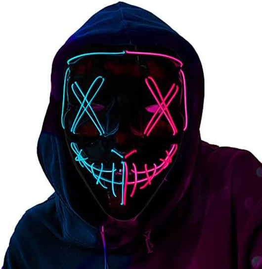 Máscara de Terror Halloween con Luz LED Fluorescente - Image 31