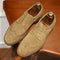 Zapatos de Cuero Ante Grabado Vintage Transpirables para Hombre