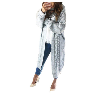 Cardigan Tejido de Largo Medio con Detalle Trenzado - Image 7