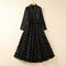 Vestido Swing Elegante con Cuello Superpuesto para Mujer