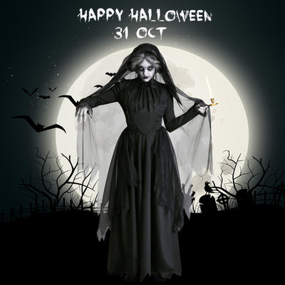 Disfraz de Novia Fantasma Vampiro para Halloween - Traje Cosplay Terrorífico Completo
