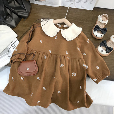 Vestido Infantil Elegante con Cuello de Encaje - Image 15