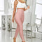 Leggings Casuales de Cintura Alta con Banda Elástica - Colores Lisos
