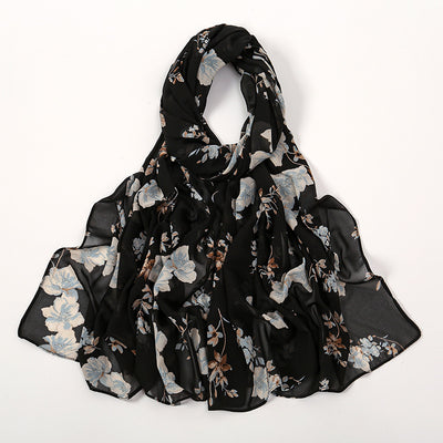 Pañuelo Ligero de Gasa Estampado Floral para Primavera y Verano - Image 10