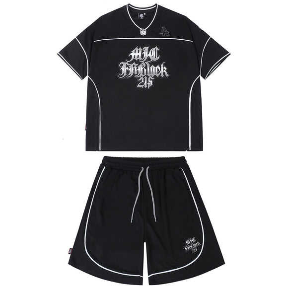 Conjunto de Camiseta Estampada de Manga Corta para Hombre