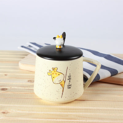 Taza de Cerámica Artesanal con Jirafa Kawaii Dibujada a Mano - Image 17