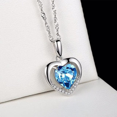 Collar de Plata de Ley 925 Colgante Corazón Coreano - Image 2