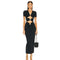 Vestido Bandage Elegante de Verano con Accesorios Metálicos - Ajuste Slim