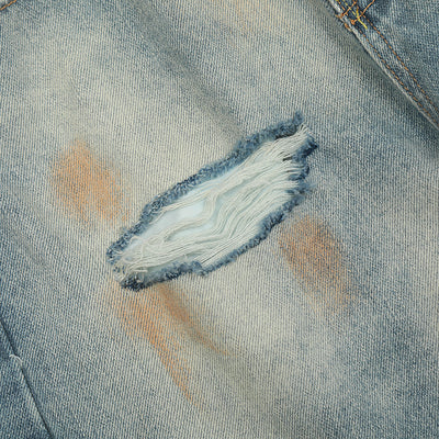 Jeans Rotos con Teñido Tie-Dye Estilo Americano para Hombre - Image 3