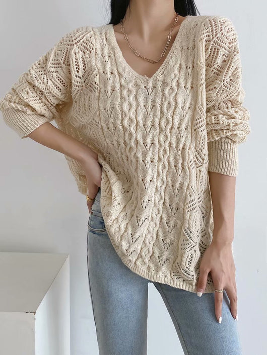 Suéter Calado Otoño Suelto para Mujer Casual - Image 15