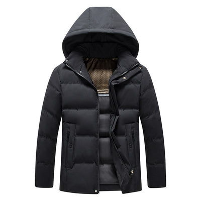 Abrigo Acolchado de Algodón para Hombre con Capucha Desmontable Forrada en Polar - Image 8