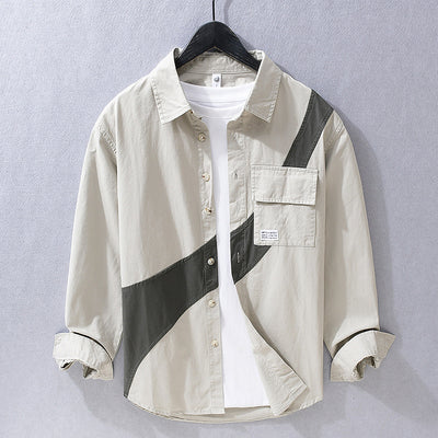 Camisa de Manga Larga Estilo Tooling con Costuras Decorativas para Hombre - Image 5