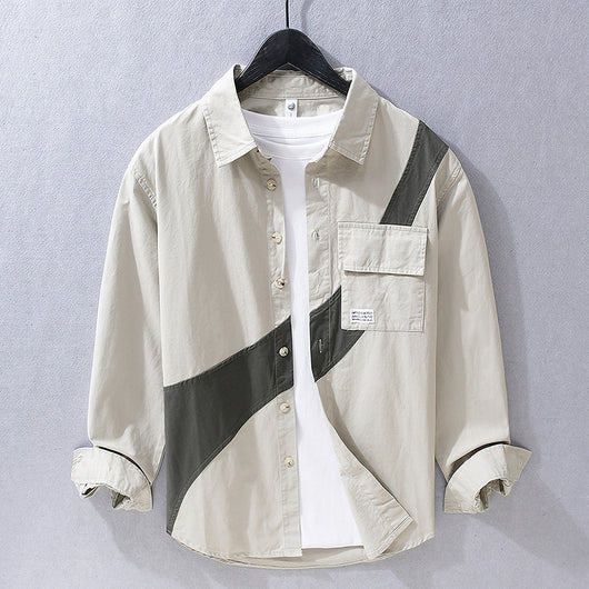 Camisa de Manga Larga Estilo Tooling con Costuras Decorativas para Hombre - Image 5