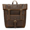 Mochila Retro Cuero Crazy Horse para Hombre - Bolso Escolar Vintage