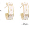 Light Luxury Earrings Sterling Plateado Needle Earrings Blanco