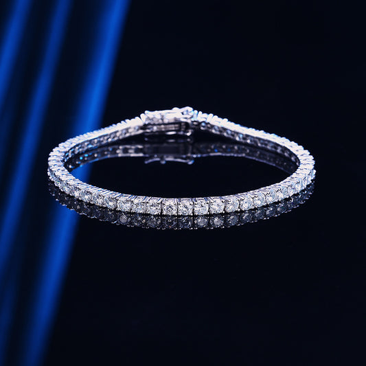 Pulsera Tenis de Moissanita 10 Quilates en Plata Esterlina S925