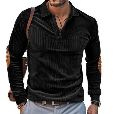 Camiseta Manga Larga de Pana para Hombre - Primavera y Otoño - Image 6