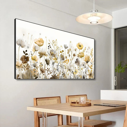 Cuadro de Flores Acuarela Pintado a Mano - Lienzo Decorativo para Sala y Comedor - Image 5