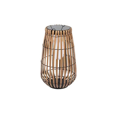 Lámpara Solar Portátil de Ratán para Jardín - Image 12