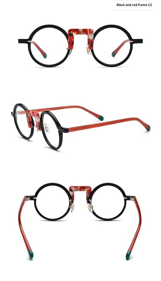 Gafas Redondas Unisex con Marco Mixto Multicolor - Image 14