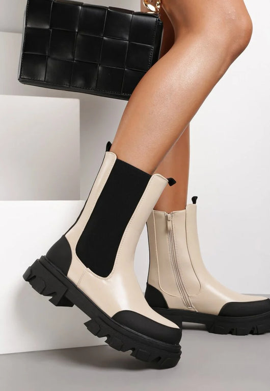 Botas Cortas Mujer con Suela Gruesa y Costuras Reforzadas - Image 2