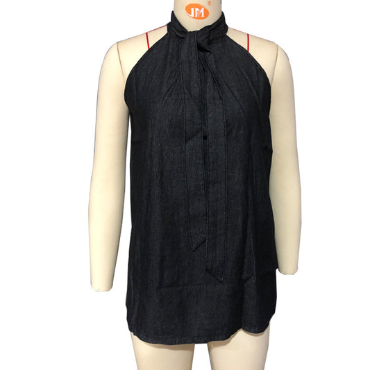 Top Halter Sexy sin Mangas con Cuello Anudado - Image 2