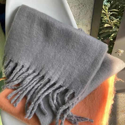 Bufanda Mohair Gruesa y Esponjosa - Abrigo Cálido de Lujo para Mujer - Image 21