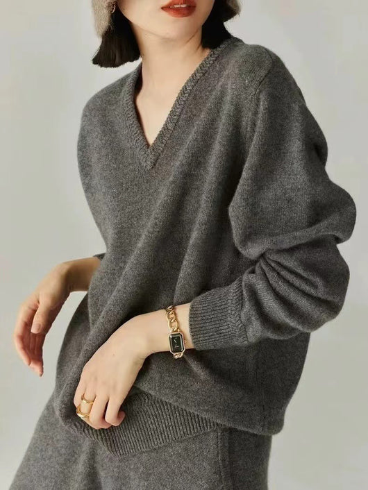 Suéter Tejido Escote en V para Mujer - Image 10