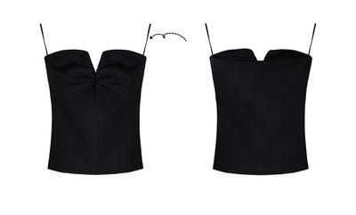 Top Chaleco Mujer Escote V Negro con Tirantes Ajustables - Verano - Image 9