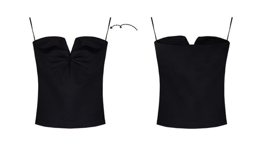 Top Chaleco Mujer Escote V Negro con Tirantes Ajustables - Verano - Image 9